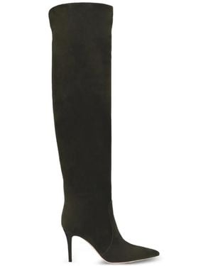 Gianvito Rossi Hansen Cuissard Suede Boots - Black