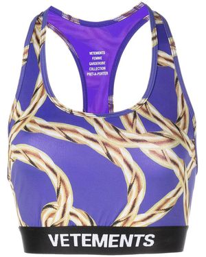 Vetements Chain Sports Bra - Blue