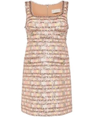 Elie Saab Camaleonte Sequinned Minidress - Natural