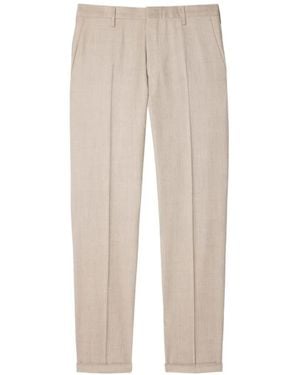Paul Smith Slim-Fit Overdyed Wool-Cashmere Flannel Trousers - White