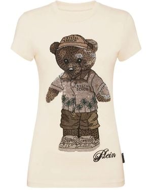 Philipp Plein Teddy-Bear T-Shirt - Natural