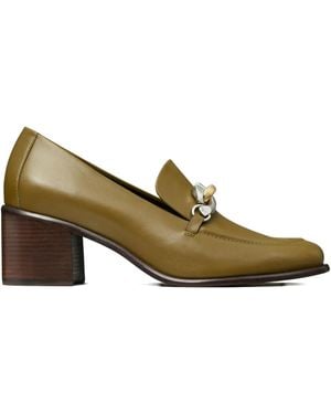 Tory Burch 55Mm Jessa Heeled Loafers - Brown