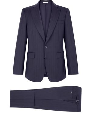 Fursac Pinstripe Suit - Blue