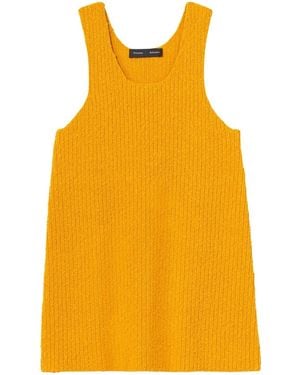 Proenza Schouler Mélange Bouclé Knitted Tank Top - Yellow
