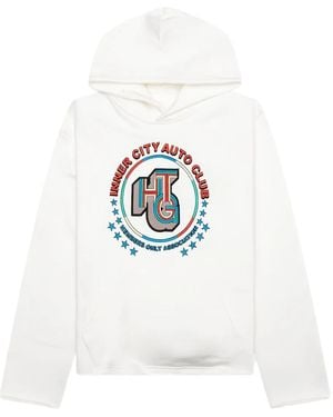 Honor The Gift Auto Association embroidered logo hoodie - Blanco