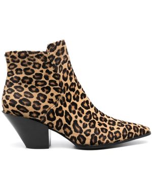 Roberto Festa Frediana Leopard-Print 65Mm Boots - Brown