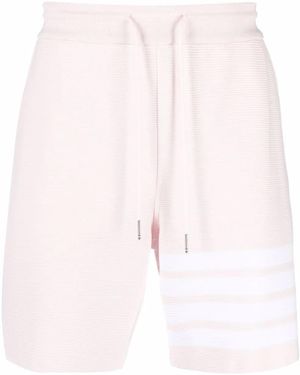 Thom Browne Ottoman 4-Bar Track Shorts - Pink