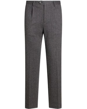 Etro Streifenhose Aus Wolle Und Baumwolle, Herren, Größe - Grau