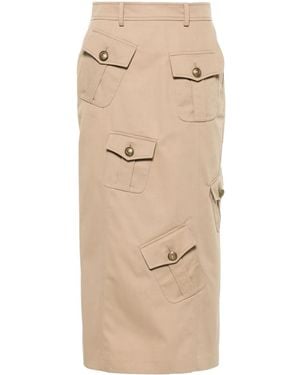Moschino Cargo Midi Skirt - Natural