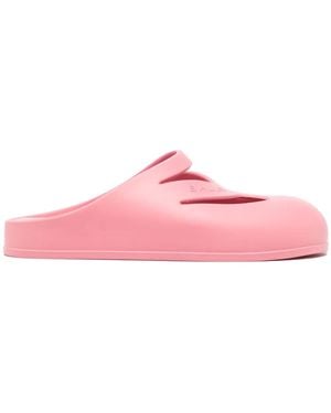 Bally Round-Toe Flat Slides - Pink