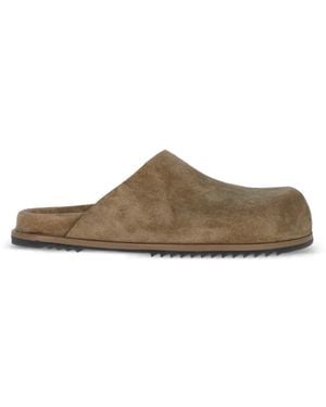 Rick Owens Suede Slip-On Sandals - Brown