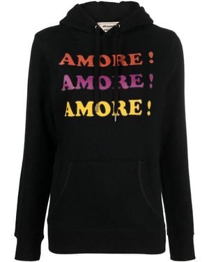 ALESSANDRO ENRIQUEZ Hoodie Mit Slogan-Print - Schwarz