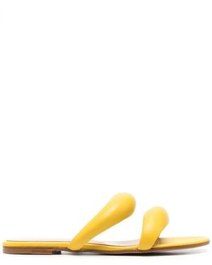 Gianvito Rossi Padded Slip-On Sandals - Yellow