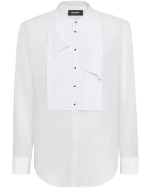 DSquared² Hemd Mit Kontrasteinsätzen - Weiß