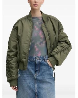 HUGO Ribbed-Cuff Jacket - Green