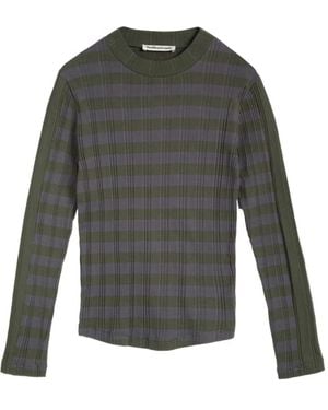YMC High Rains Gestreepte Top - Grijs