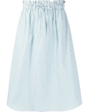 Woolrich Striped Poplin Skirt - Blue