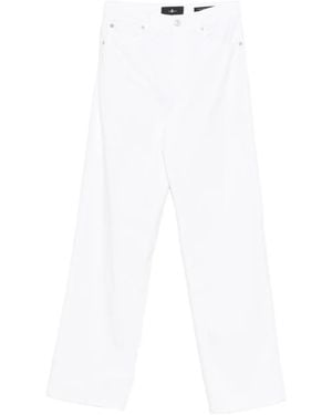 7 For All Mankind Stovepipe Soleil Straight-Leg Jeans - White