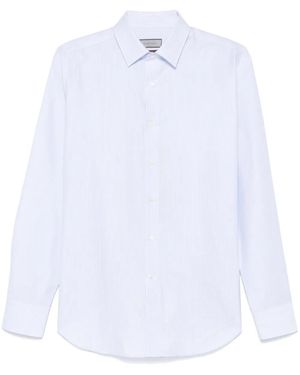 Canali ストライプ シャツ - ホワイト