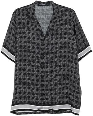 KARL LAGERFELD Monogram-Pattern Shirt - Grey