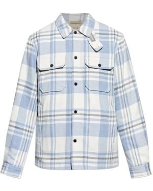 Woolrich Checked Wool Jacket - Blue