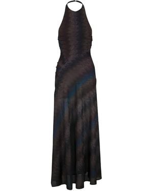 Missoni Robe Longue À Motif Zigzag Et Dos Nu - White