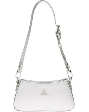 Vivienne Westwood Borsa A Spalla Con Decorazione Orb - Bianco