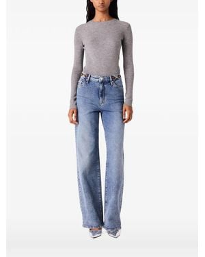 Maje Camiseta De Canalé - Gris