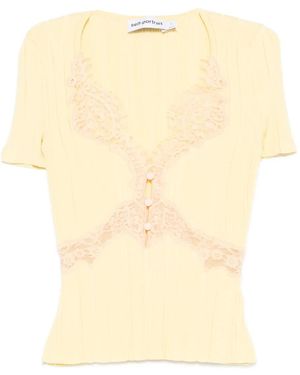 Self-Portrait Haut À Empiècements En Dentelle - Neutre