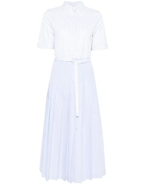 Thom Browne Striped Midi Dress - White