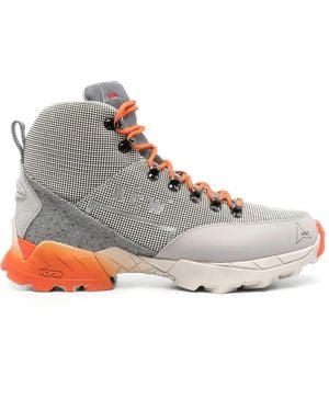 A_COLD_WALL* Logo-Print Mesh High-Top Sneakers - Grey