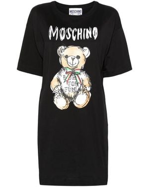 Moschino Teddy Bear-Print T-Shirt Dress - Black