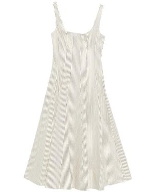 STAUD Wells Midi Dress - White