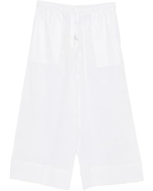 TOTEME Pantalones Con Cordones En La Cintura - Blanco