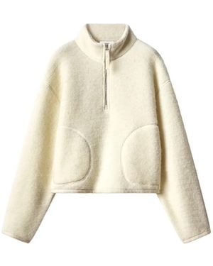 Maison Kitsuné Half-Zip Wool-Blend Jacket - Natural