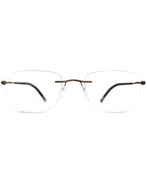 Silhouette Occhiali Purist Con Montatura A Giorno - Bianco