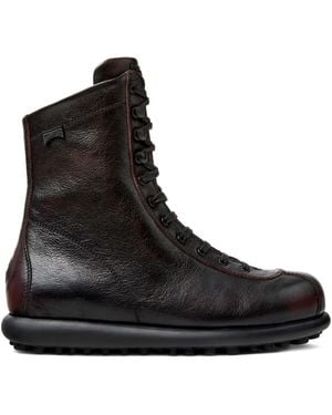 Camper Ariel Lace-Up Leather Boots - Black