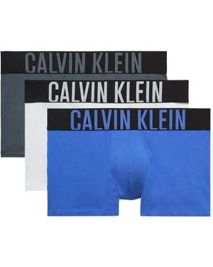Calvin Klein Set de 3 bóxeres con logo en la cinturilla - Azul