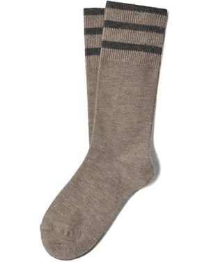 Brunello Cucinelli Gestreepte Sokken - Grijs