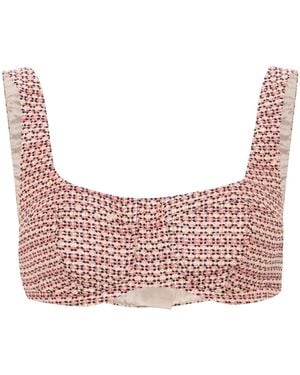 Amiri Tweed Bralette - Pink