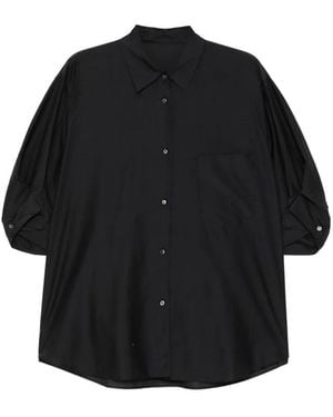 JNBY Versatile Drapey Pleated Shirt - Black