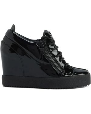 Giuseppe Zanotti Addy Wedge Zip-Fastening Trainers - Black