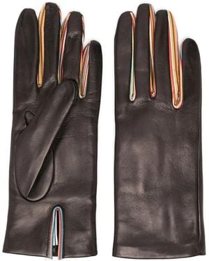 Paul Smith ストライプ 手袋 - ブラウン