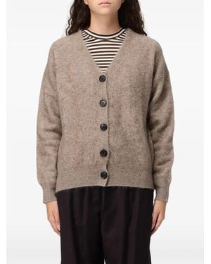 Tela Cardigan Con Bottoni - Neutro