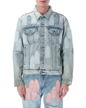 Who Decides War Patch-Detailing Jacket - Blue