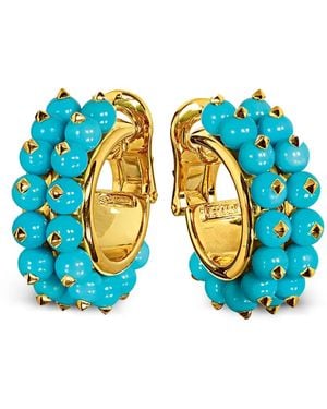Verdura Créoles À Perles En - Blue