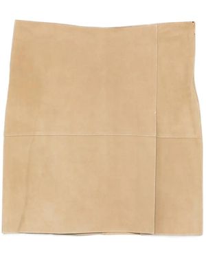 P.A.R.O.S.H. Minuetto Suede Mini Skirt - Natural