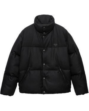 Prada Medium-Weight Re-Wool Down Jacket - Black