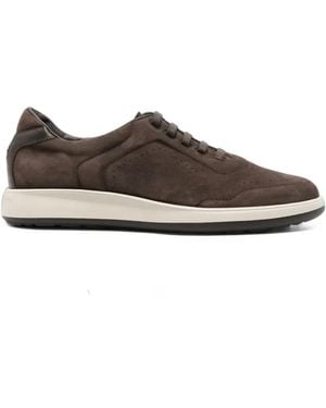 Fratelli Rossetti Perforated Suede Trainers - Brown
