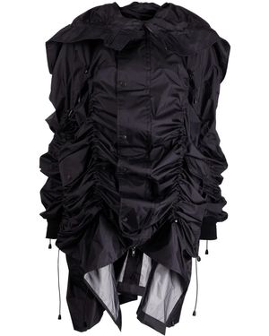 Junya Watanabe Gathered-Detail Wool Jacket - Black